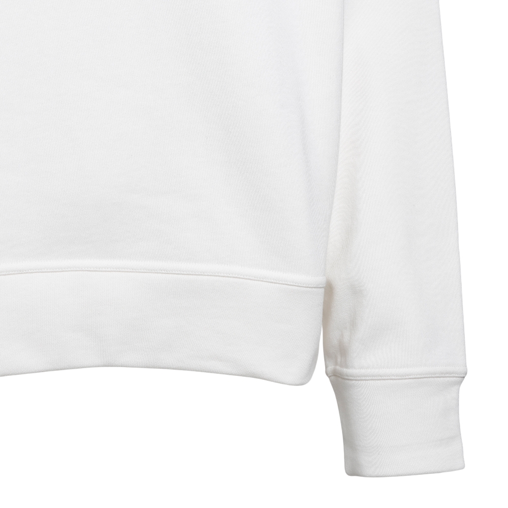 White sweatshirt with logo print Jil Sander